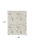 5' X 7' Gold Gray and Ivory Abstract Non Skid Area Rug